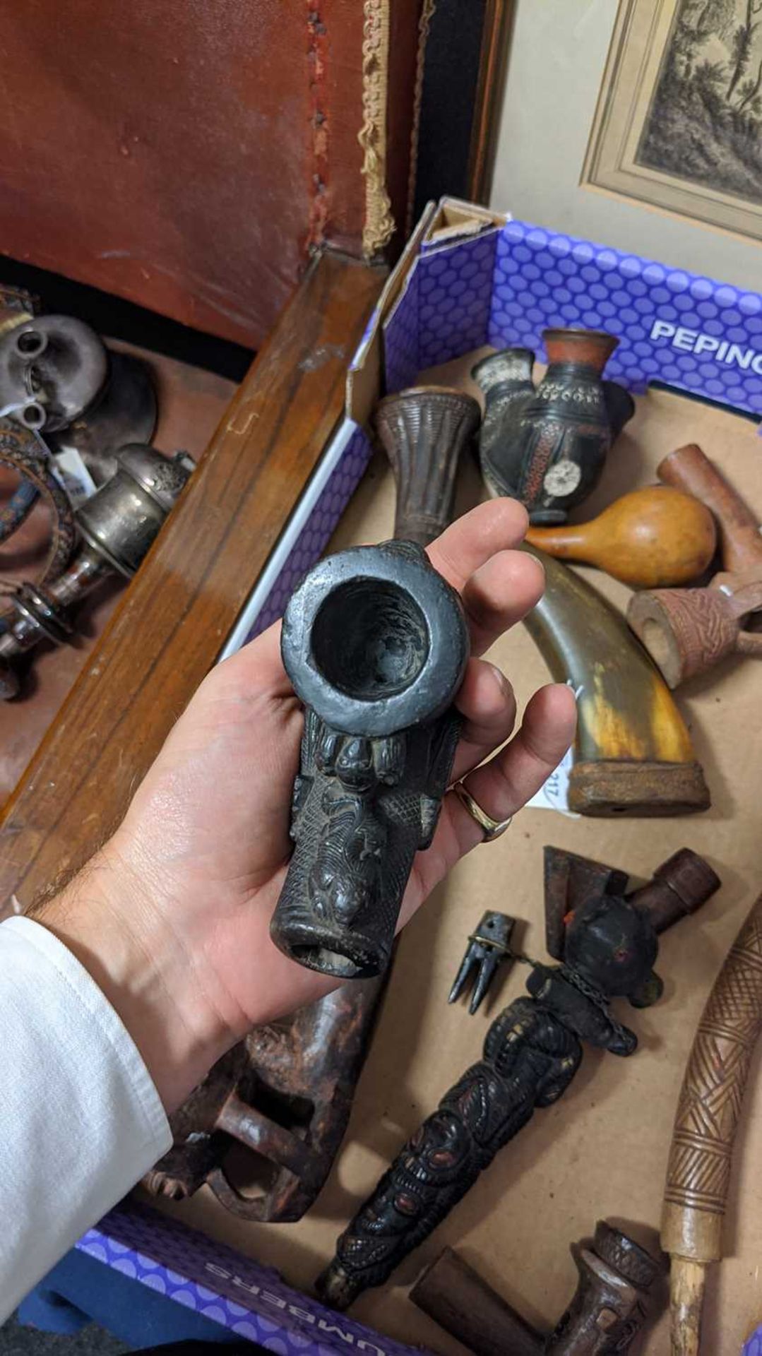 Six African pipes, - Bild 12 aus 19