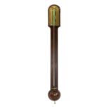 A George III mahogany stick barometer by George Adams,