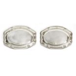 A pair of French sterling silver serving dishes,
