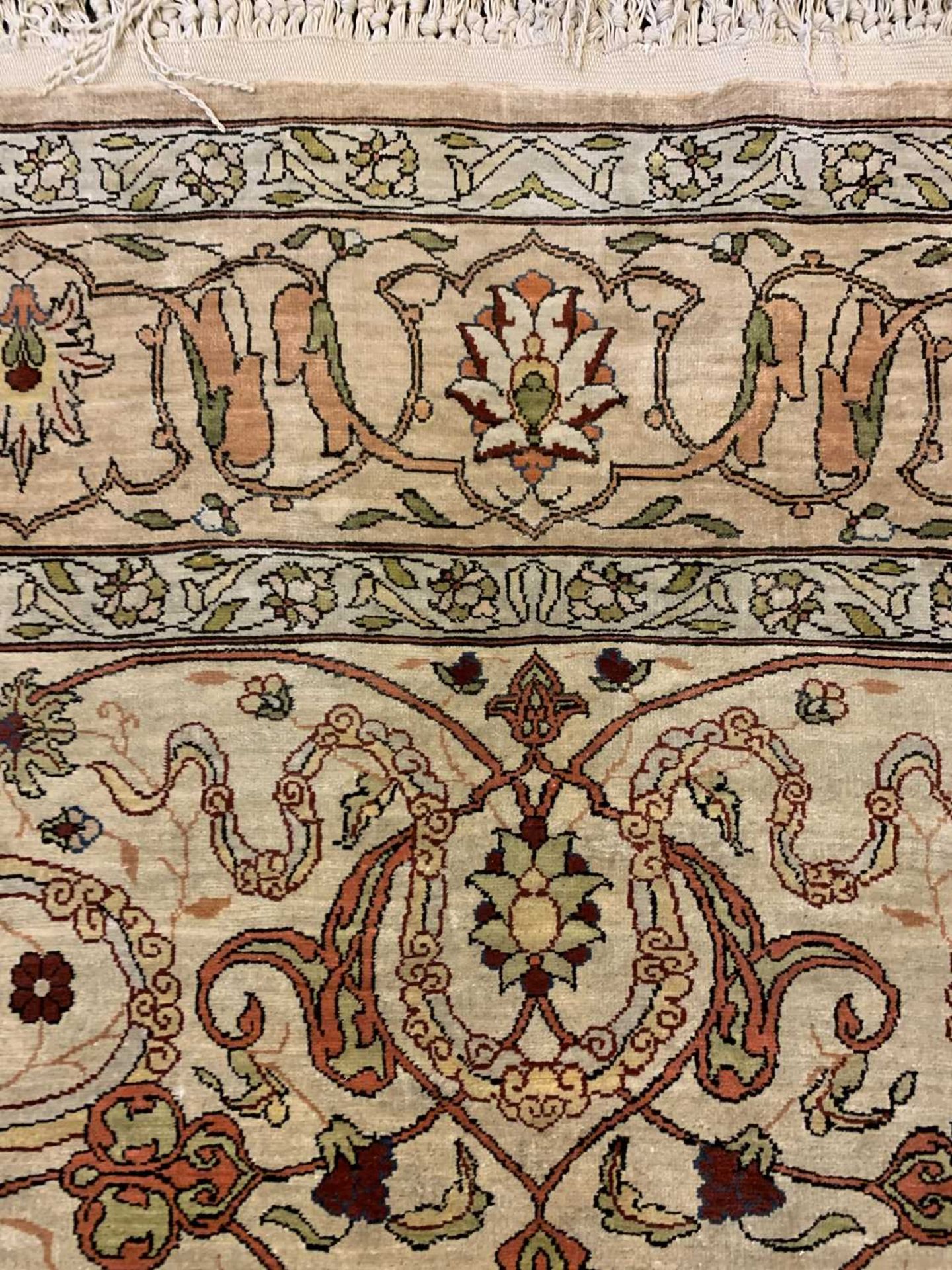 A Turkish silk Hereke rug, - Image 7 of 17