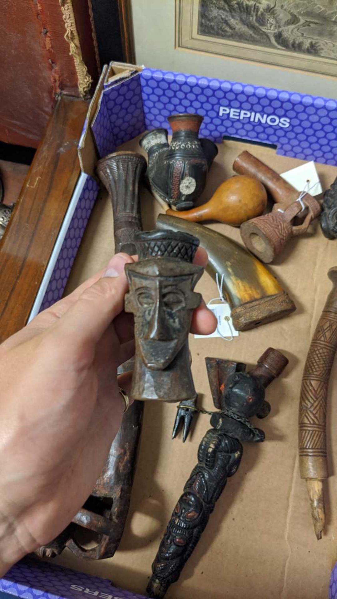 Six African pipes, - Bild 17 aus 19