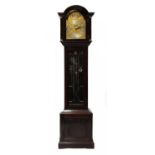 An Edwardian mahogany musical longcase clock,