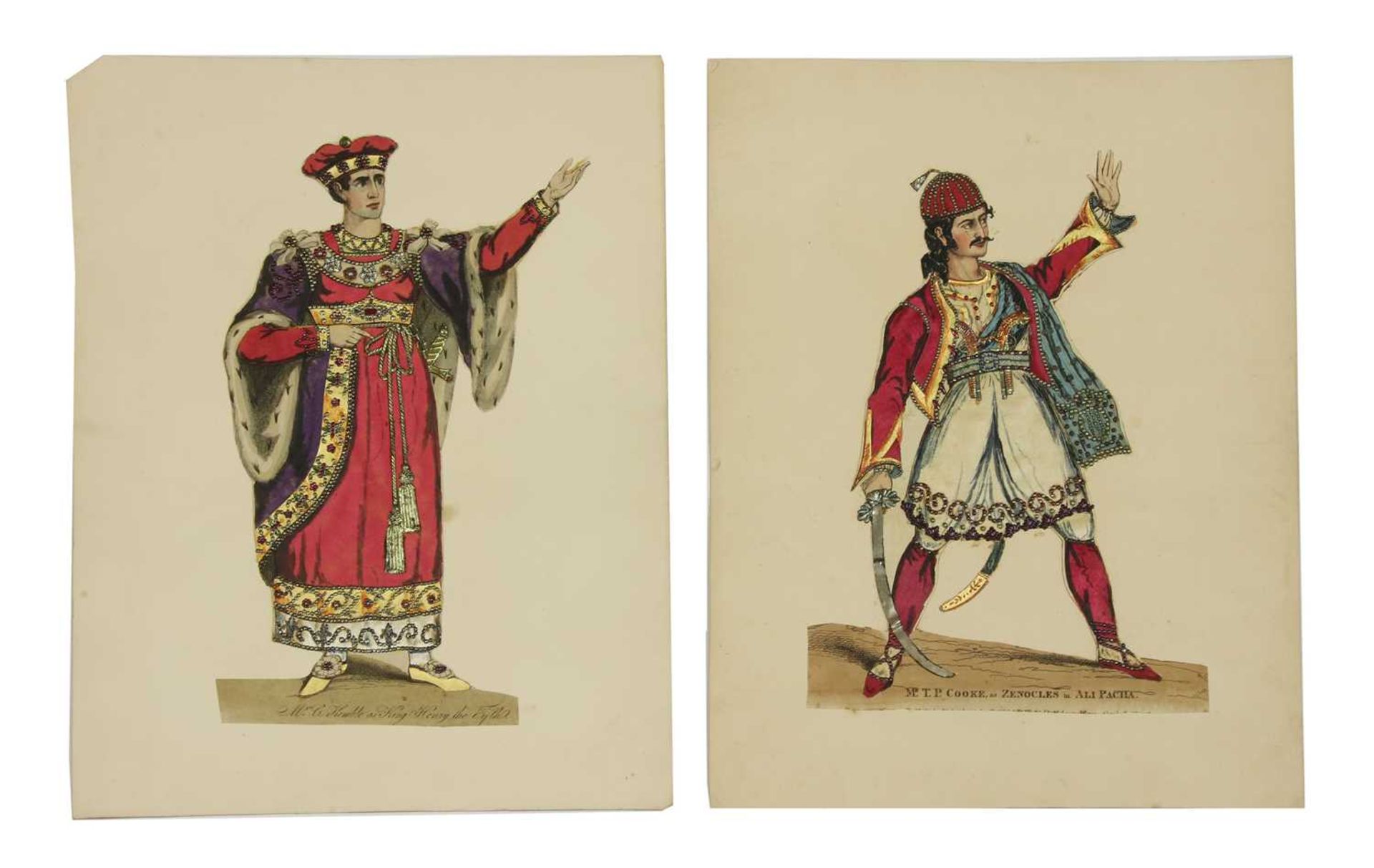 A portfolio of silhouettes and hand tinted engravings of Victorian fashion - Image 4 of 5