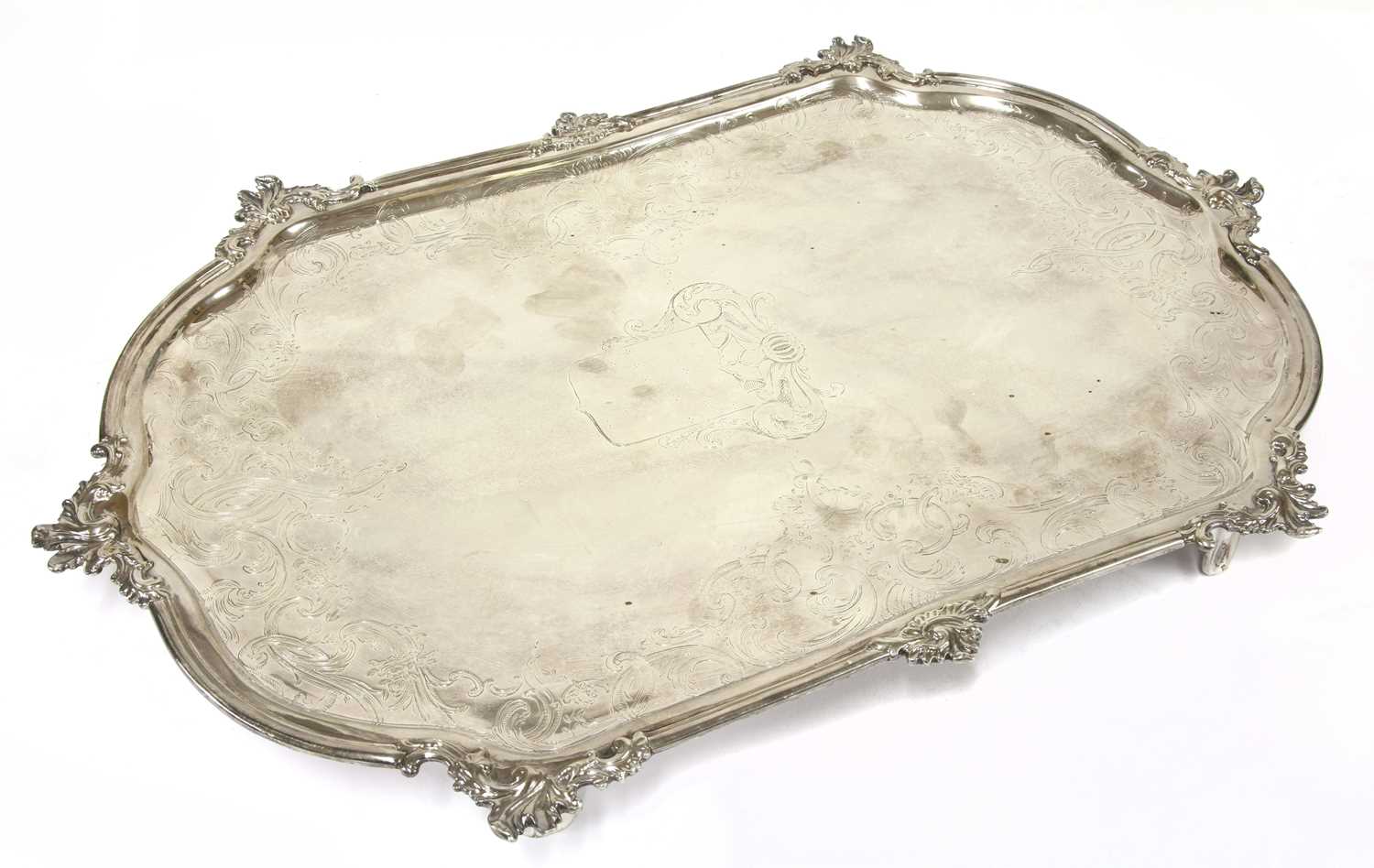 A Dutch silver tray,