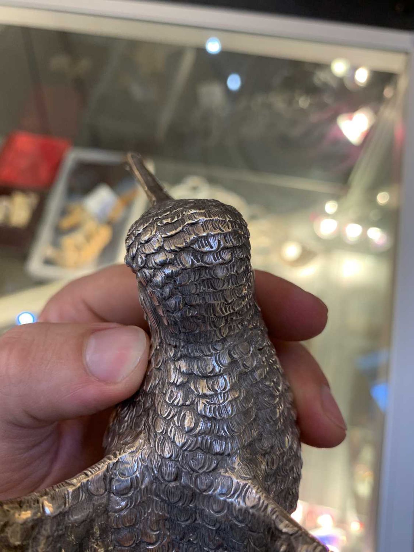 A large Continental silver model of a cock pheasant, - Bild 7 aus 15