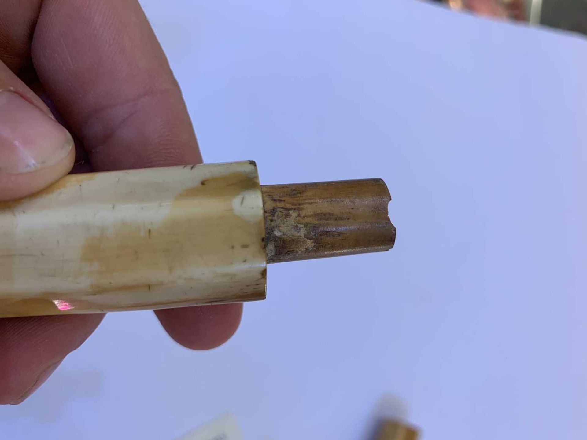 A rare mammoth ivory pipe, - Image 12 of 24