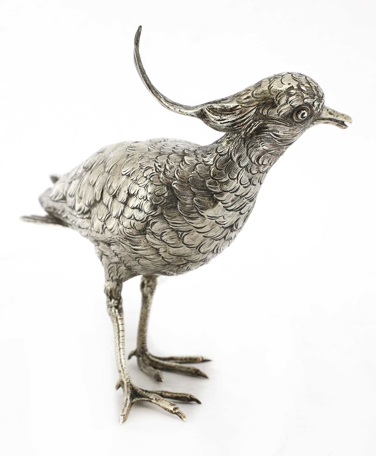 A Continental silver model of a lapwing, - Image 2 of 4