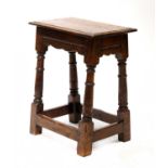 An oak joint stool,