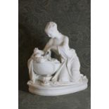 A Minton Parian figure group,