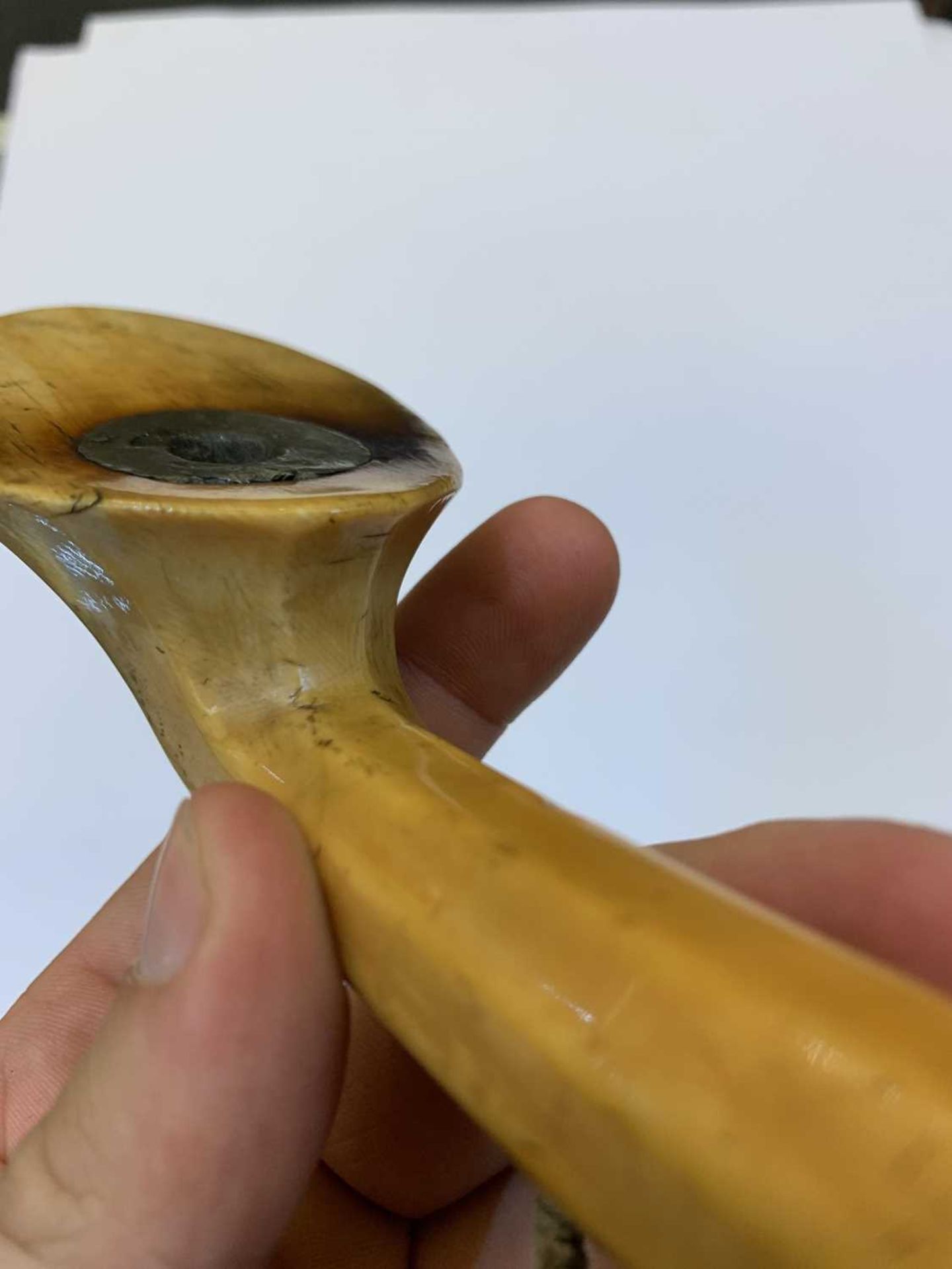 A rare mammoth ivory pipe, - Bild 17 aus 24
