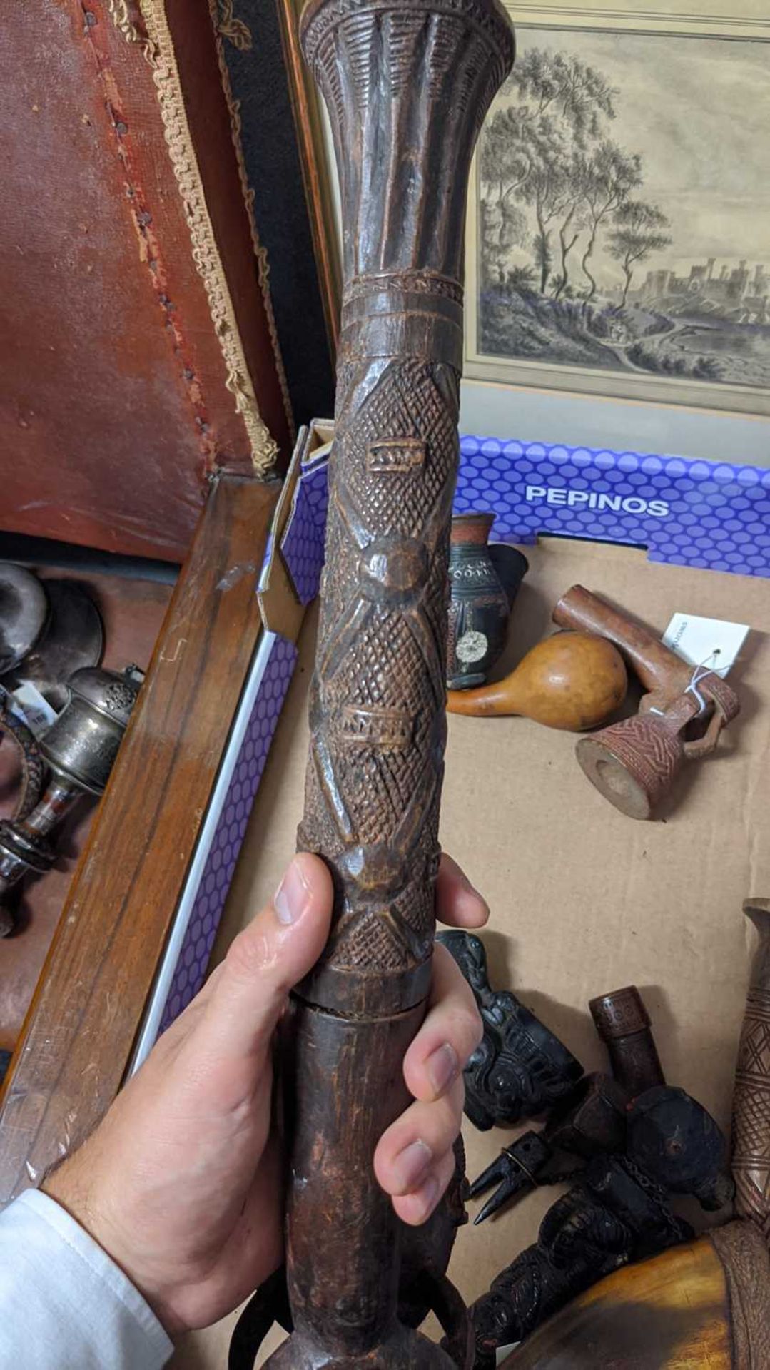 Six African pipes, - Bild 7 aus 19