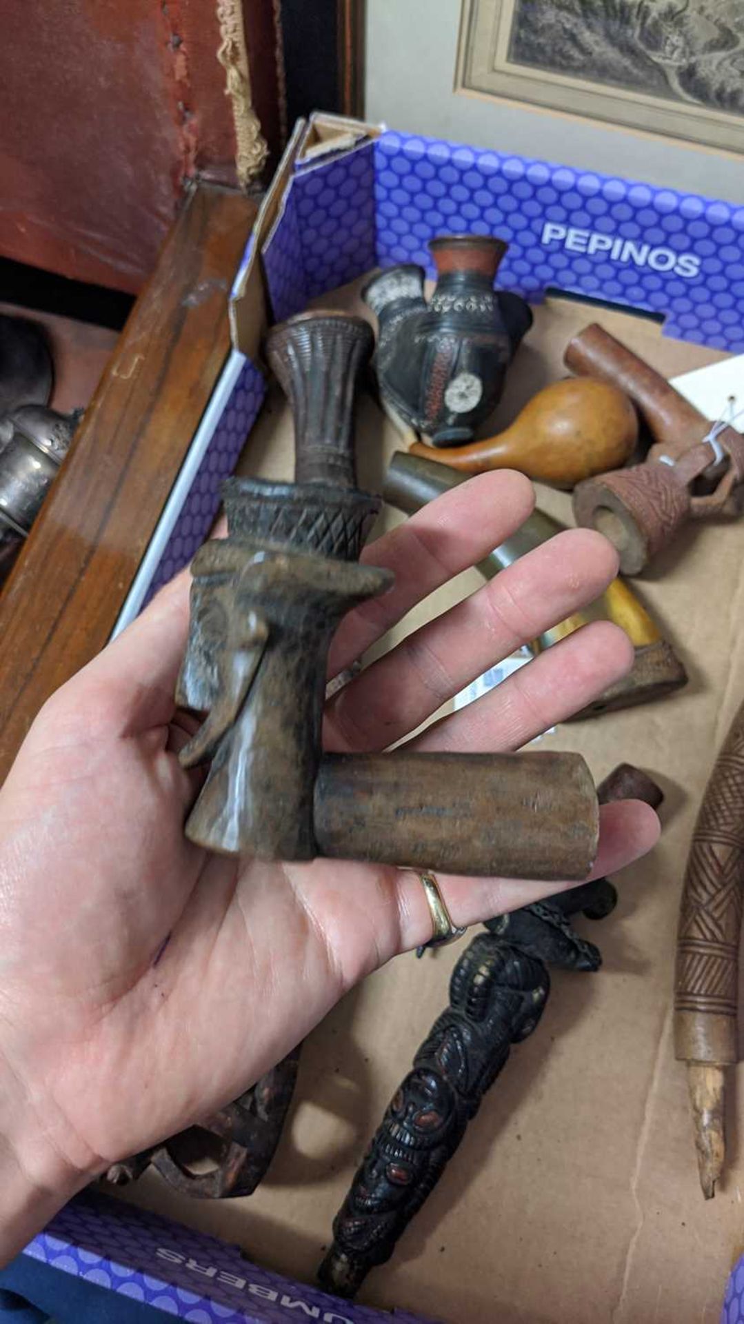 Six African pipes, - Bild 19 aus 19