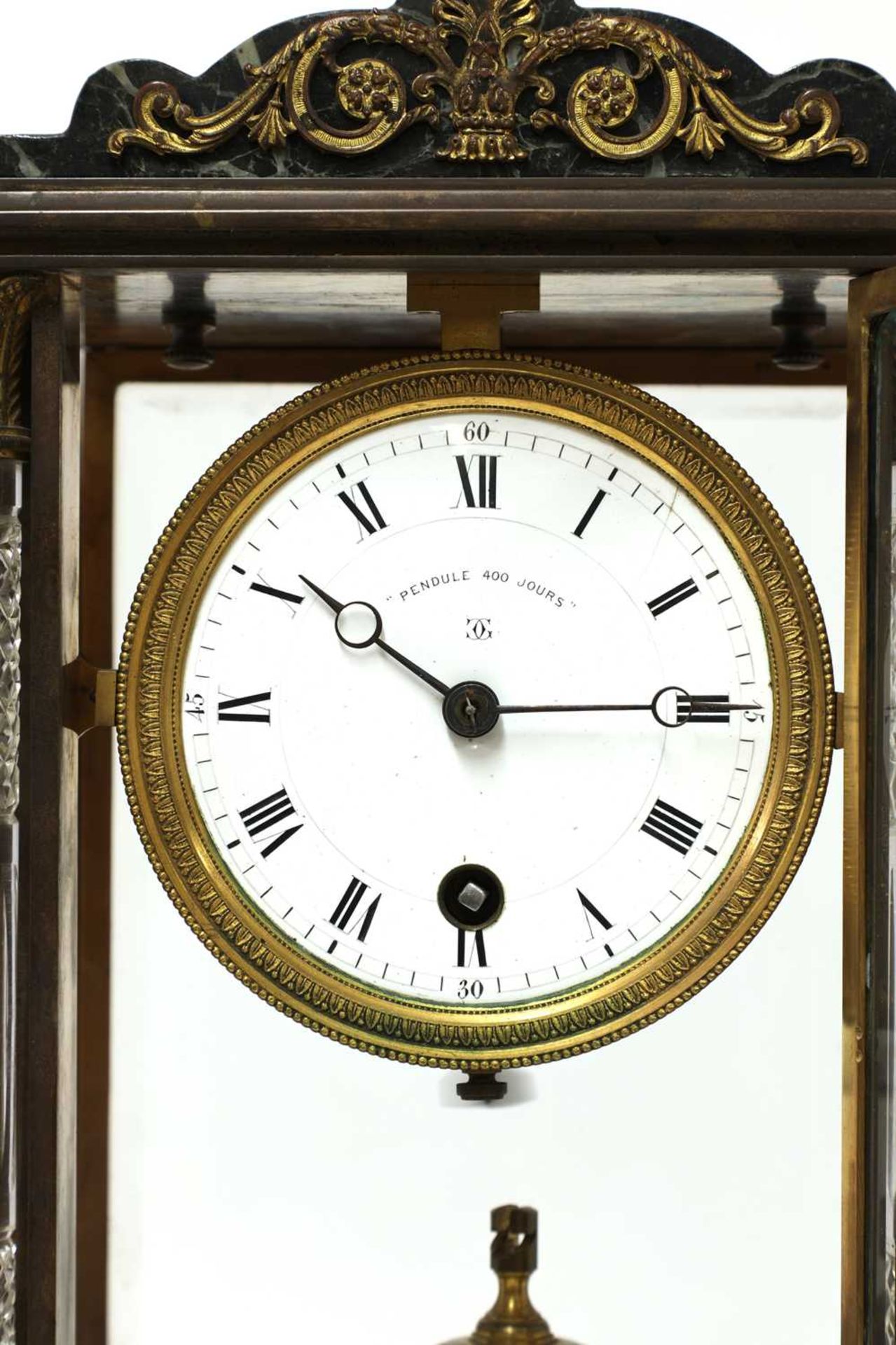 A French four-glass 'pendule jours' torsion clock, - Image 2 of 6