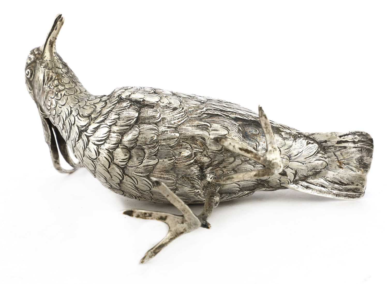 A Continental silver model of a lapwing, - Image 3 of 4