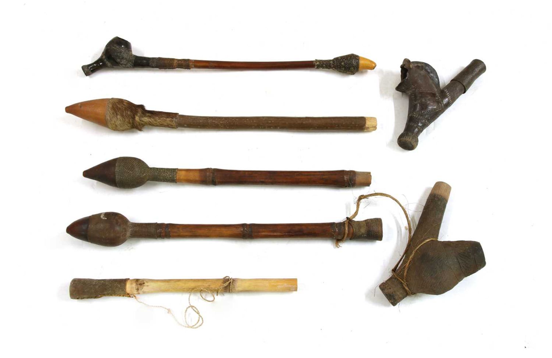 Three African pipes,