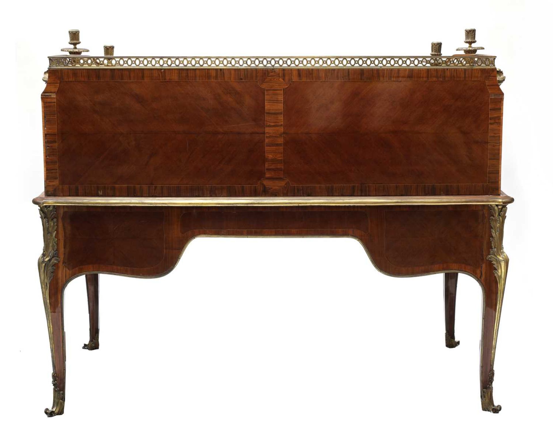 An impressive Louis XV-style kingwood and ormolu-mounted cylinder bureau, - Bild 9 aus 50