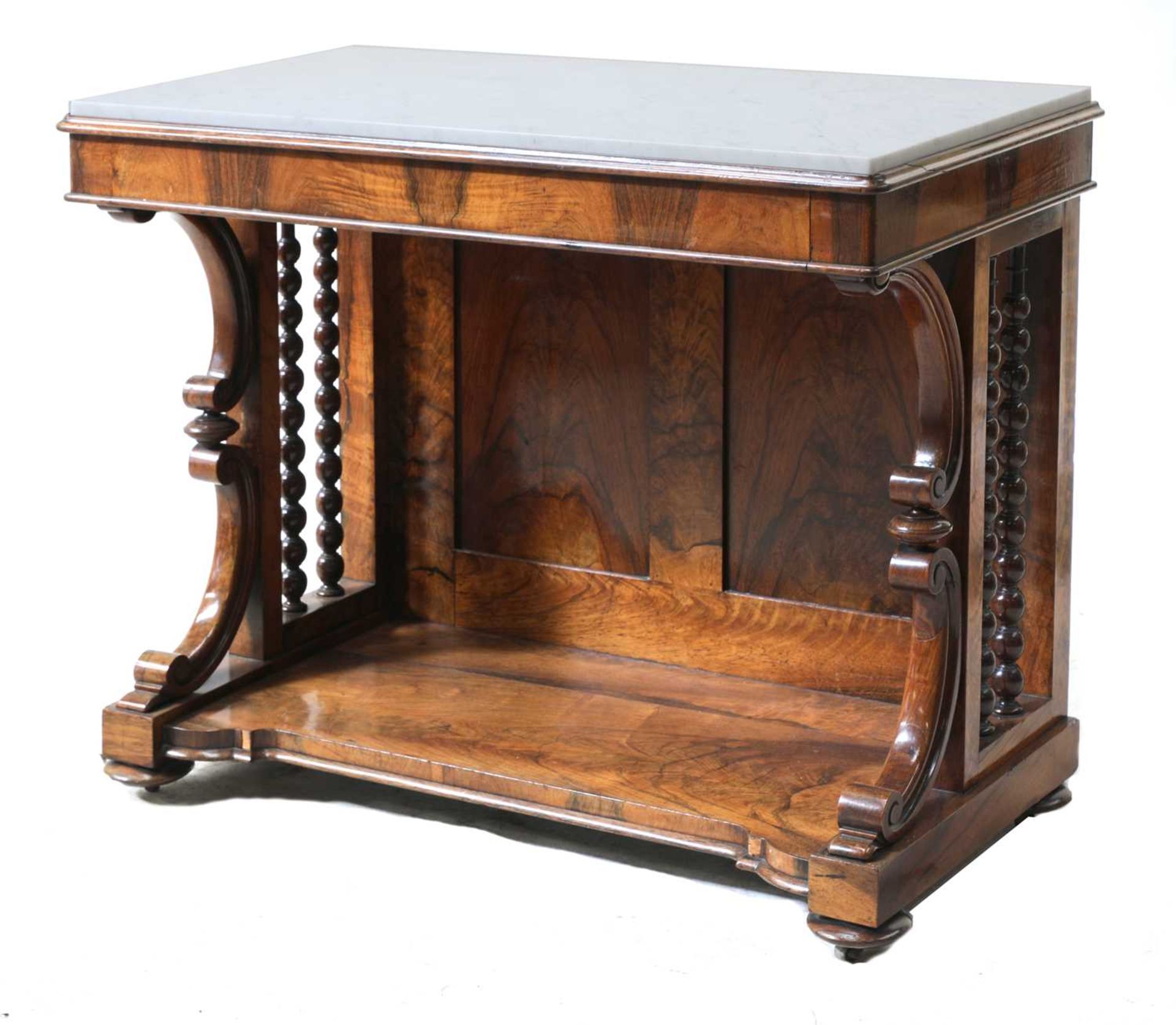 A Victorian rosewood console table,
