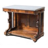 A Victorian rosewood console table,