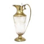 A silver claret jug,