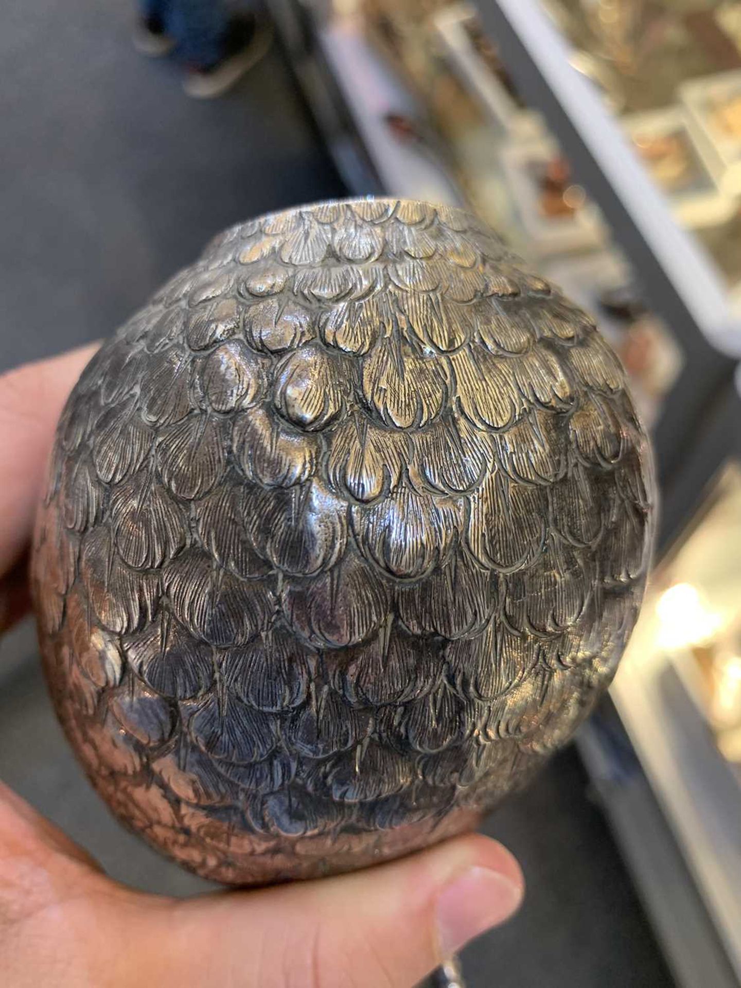 A large Continental silver model of a cock pheasant, - Image 12 of 15