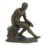 A bronze figure of the Seated Mercury,