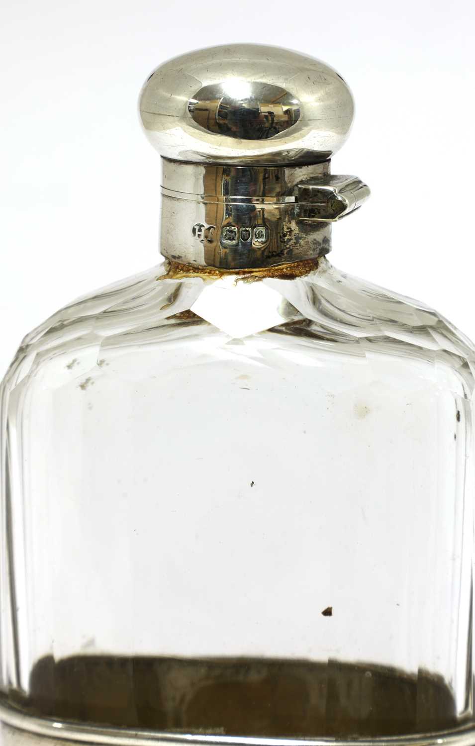 An Edwardian cut-glass and silver-mounted hip flask, - Image 2 of 21