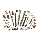 A collection of African pipes,