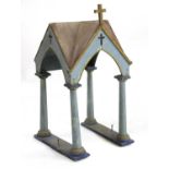A pine and painted tabernacle,