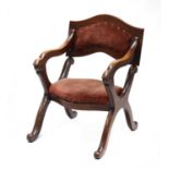 A Victorian mahogany metamorphic prie-dieu chair,