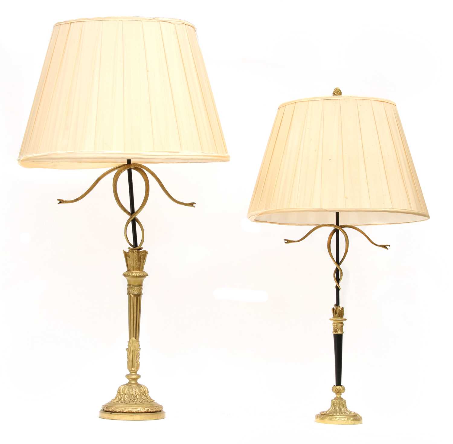 A French ormolu table lamp,