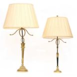 A French ormolu table lamp,