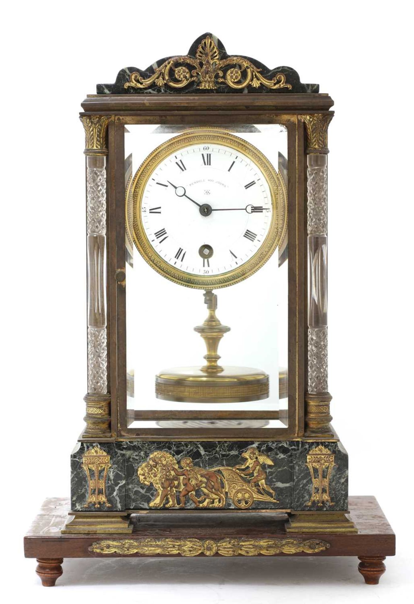 A French four-glass 'pendule jours' torsion clock,