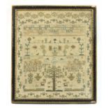 A George III needlework sampler,