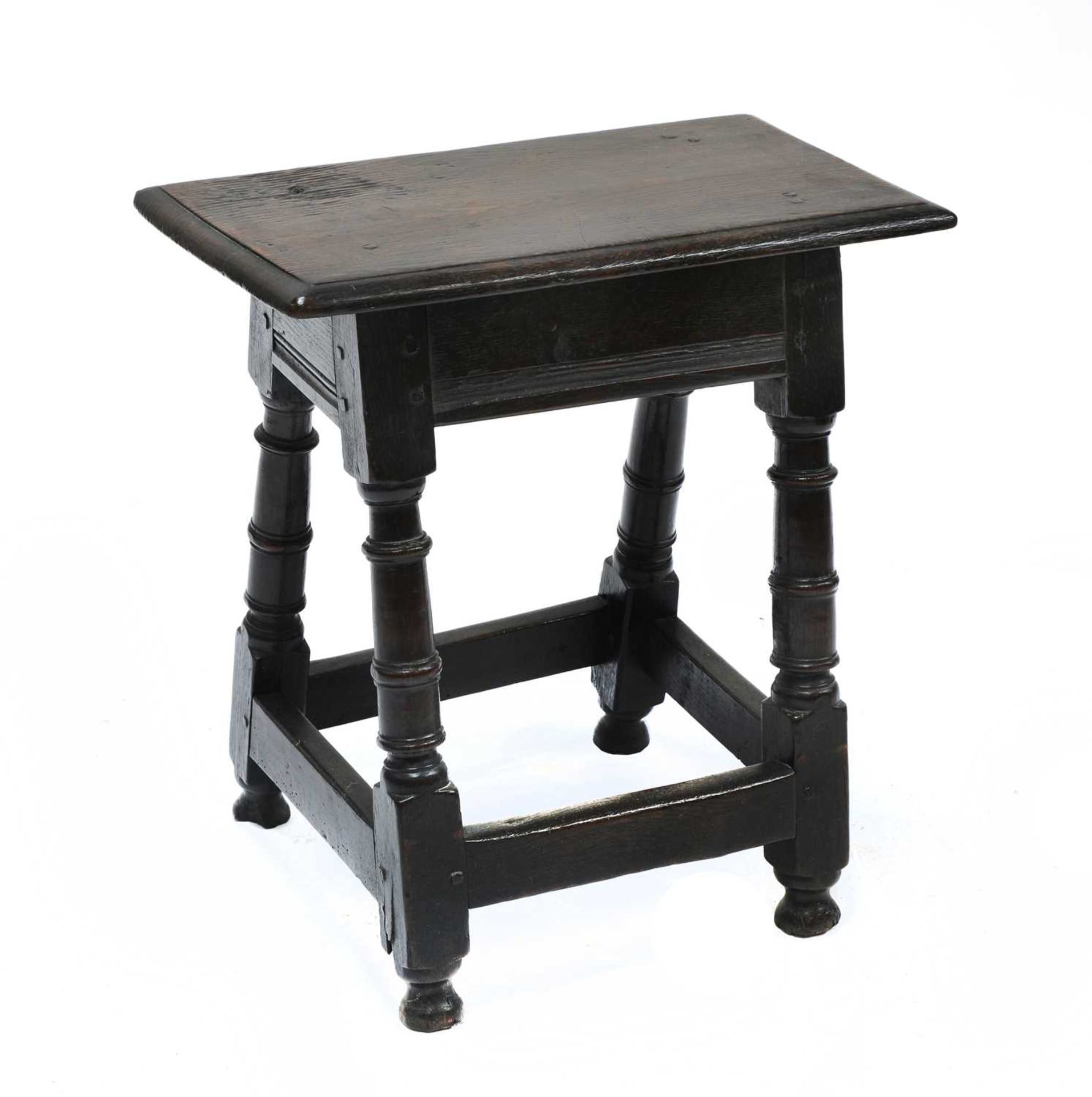 An oak joint stool,