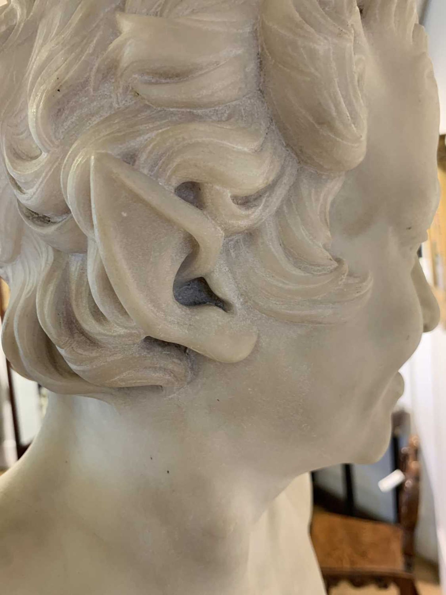 An Italian carved marble bust, - Bild 7 aus 23