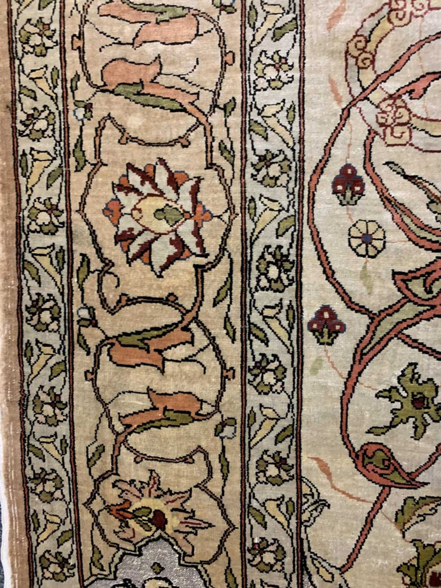 A Turkish silk Hereke rug, - Image 10 of 17