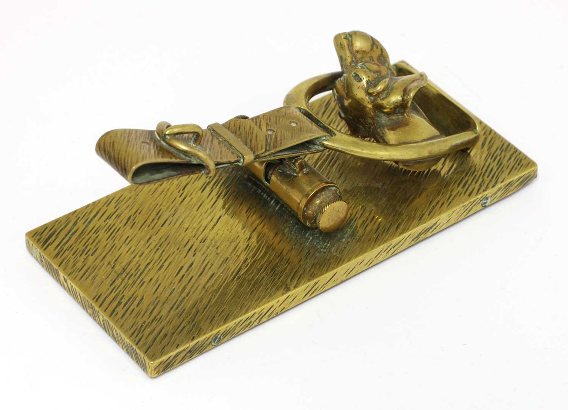 A novelty brass hunting letter clip,