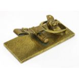 A novelty brass hunting letter clip,