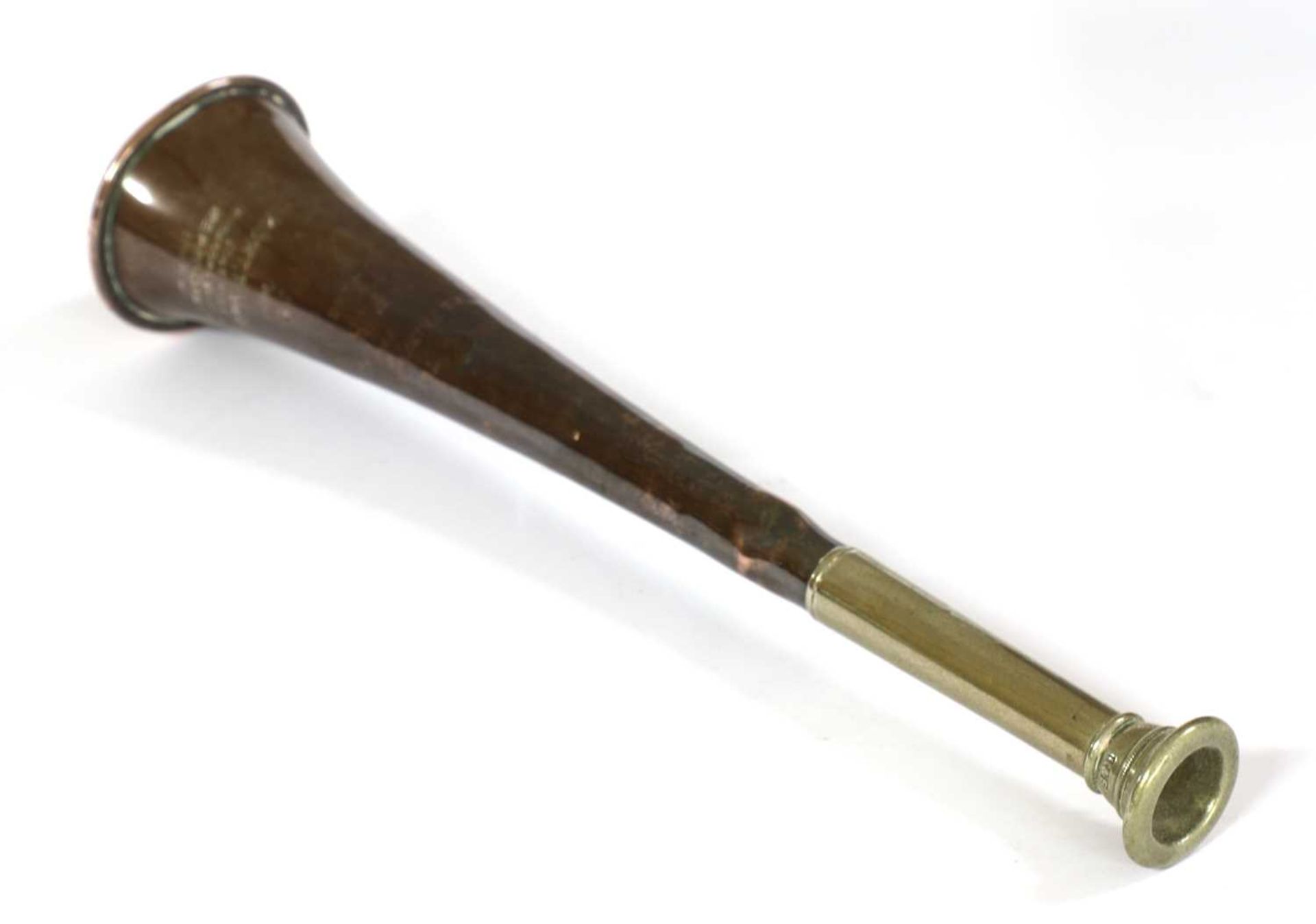A copper and nickel hunting horn, - Image 2 of 3