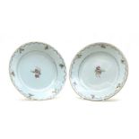 A pair of 18th century famille rose plates and others (6)