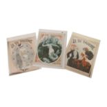 A collection of five original 1916-20 coloured printed covers of 'La Vie Parisienne',