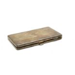 A silver cigarette case,