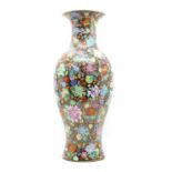 A modern Chinese famille rose millefleur vase,