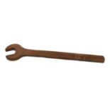 A large cast iron railway spanner,