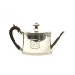 George III silver teapot,