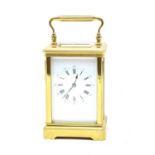 Early 20th century French brass carriage clock,