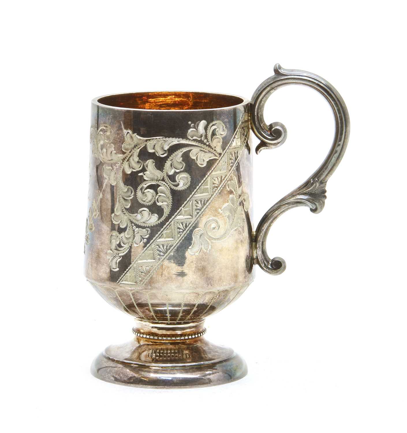 An Edwardian cased silver Christening mug, - Image 2 of 3
