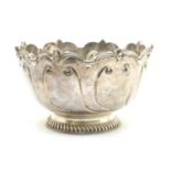 A late Victorian silver montieth,