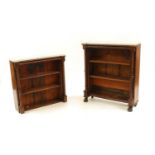 A mahogany two part bookcase,