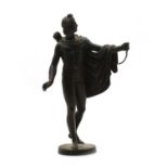 A Grand Tour style bronze of a Grecian figure,